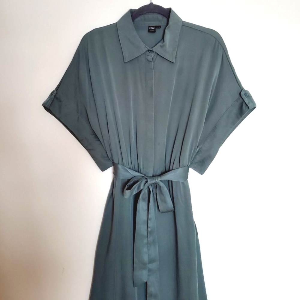 Midi tie waist shirtdress